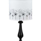 Black Candlestick Whimsical Dandelion Shade Table Lamp By Homeroots | Table Lamps | Modishstore