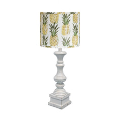 Distressed Whitewash Pineapple Shade Table Lamp By Homeroots