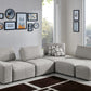 Mod Gray Fabric Chunky Modular Sectional Sofa By Homeroots | Sectional | Modishstore