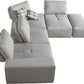 Mod Gray Fabric Chunky Modular Sectional Sofa By Homeroots | Sectional | Modishstore - 2