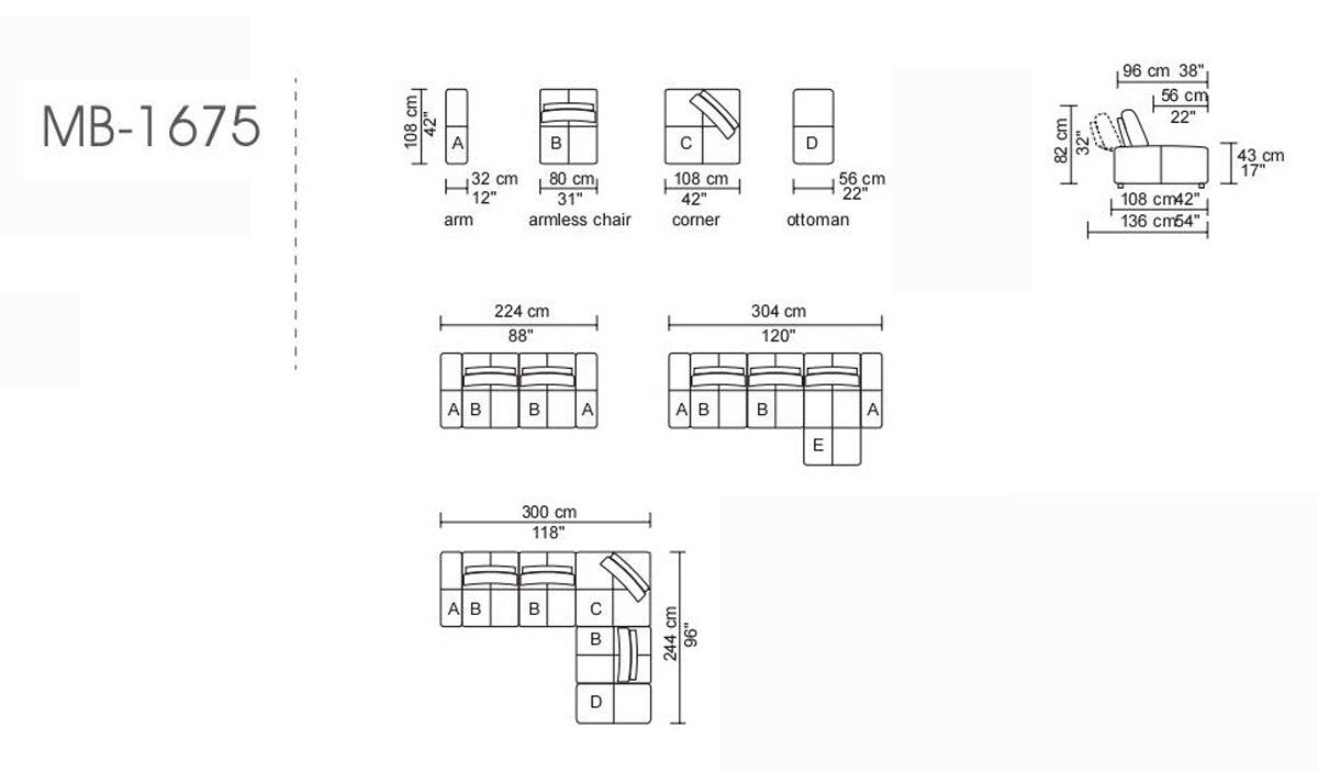 Mod Gray Fabric Chunky Modular Sectional Sofa By Homeroots | Sectional | Modishstore - 3