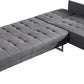 Modern Loft Gray Fabric Right Facing Sofa Bed By Homeroots | Sectional | Modishstore - 3