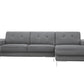 Mod Flare Dark Gray Fabric Right Facing Sectional Sofa By Homeroots | Sectional | Modishstore - 2