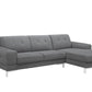 Mod Flare Dark Gray Fabric Right Facing Sectional Sofa By Homeroots | Sectional | Modishstore - 4