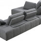 Contempo Gray Fabric Modular Two Piece Sectional Sofa By Homeroots | Sectional | Modishstore - 5