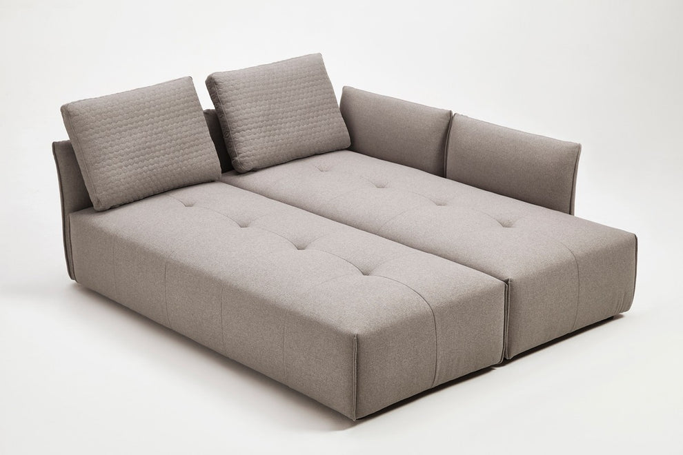 Mod Light Gray Fabric Modular Sectional Sofa Bed By Homeroots | Sectional | Modishstore - 6