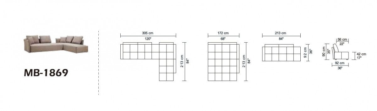 Mod Light Gray Fabric Modular Sectional Sofa Bed By Homeroots | Sectional | Modishstore - 8