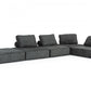 Modern Charcoal Gray Floor Pillow Modular Sectional Sofa By Homeroots | Sectional | Modishstore - 2