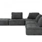 Modern Charcoal Gray Floor Pillow Modular Sectional Sofa By Homeroots | Sectional | Modishstore - 3