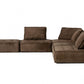 Modern Chocolate Brown Floor Pillow Modular Sectional Sofa By Homeroots | Sectional | Modishstore - 3