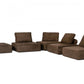 Modern Chocolate Brown Floor Pillow Modular Sectional Sofa By Homeroots | Sectional | Modishstore - 4