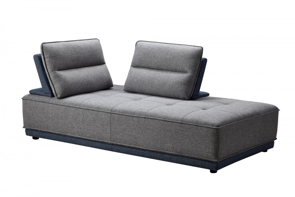 Blue and Gray Ultimate Lounger Modular Sectional Sofa By Homeroots | Sectional | Modishstore - 6