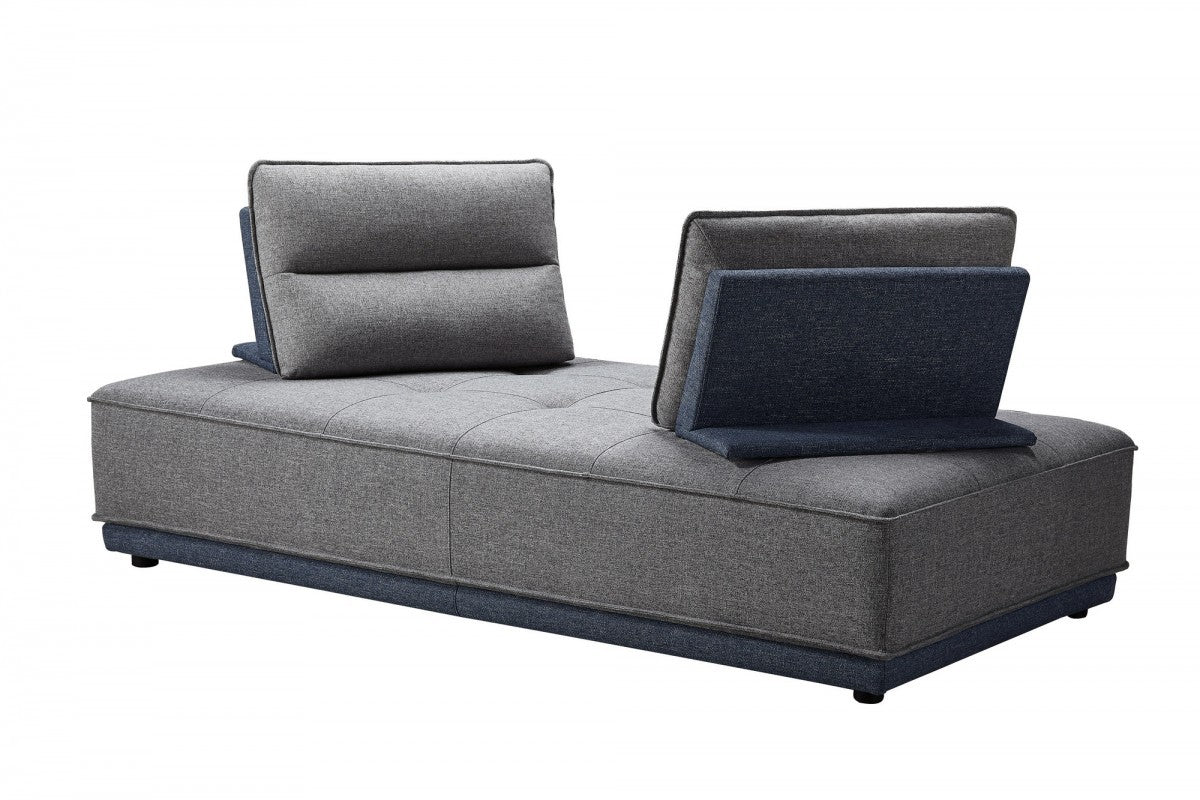 Blue and Gray Ultimate Lounger Modular Sectional Sofa By Homeroots | Sectional | Modishstore - 8