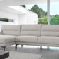 Contemporary Dove Gray Squared Edge Left Facing Sectional Sofa By Homeroots | Sectional | Modishstore - 2