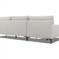 Contemporary Dove Gray Squared Edge Left Facing Sectional Sofa By Homeroots | Sectional | Modishstore - 3