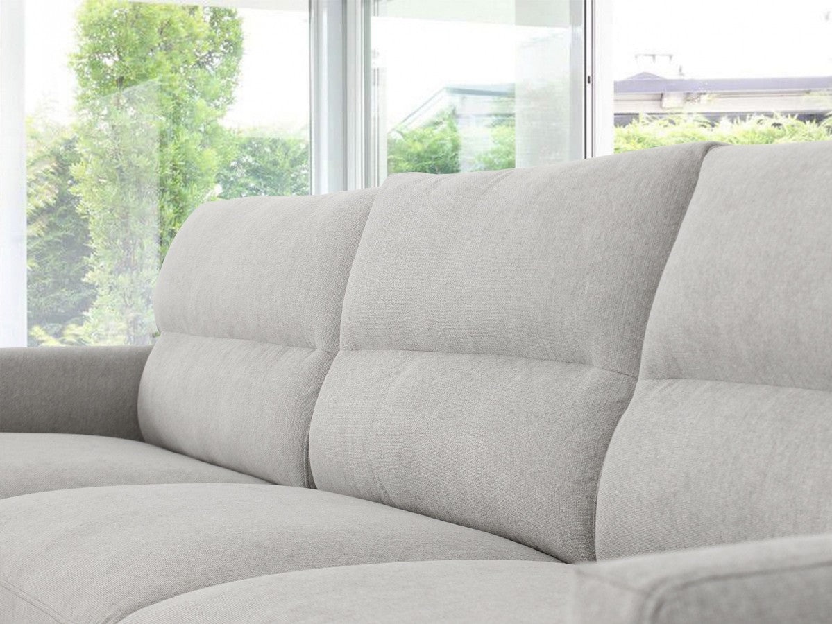 Contemporary Dove Gray Squared Edge Left Facing Sectional Sofa By Homeroots | Sectional | Modishstore - 4