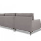 Contemporary Soft Gray Squared Edge Left Facing Sectional Sofa By Homeroots | Sectional | Modishstore - 2