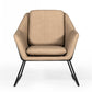 Industrial Taupe Faux Leather And Black Accent Chair By Homeroots | Accent Chairs | Modishstore - 3