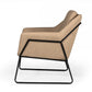 Industrial Taupe Faux Leather And Black Accent Chair By Homeroots | Accent Chairs | Modishstore - 4