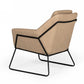 Industrial Taupe Faux Leather And Black Accent Chair By Homeroots | Accent Chairs | Modishstore - 5