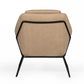 Industrial Taupe Faux Leather And Black Accent Chair By Homeroots | Accent Chairs | Modishstore - 6