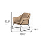 Industrial Taupe Faux Leather And Black Accent Chair By Homeroots | Accent Chairs | Modishstore - 8