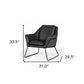Industrial Grey Faux Leather And Black Accent Chair By Homeroots | Accent Chairs | Modishstore - 8
