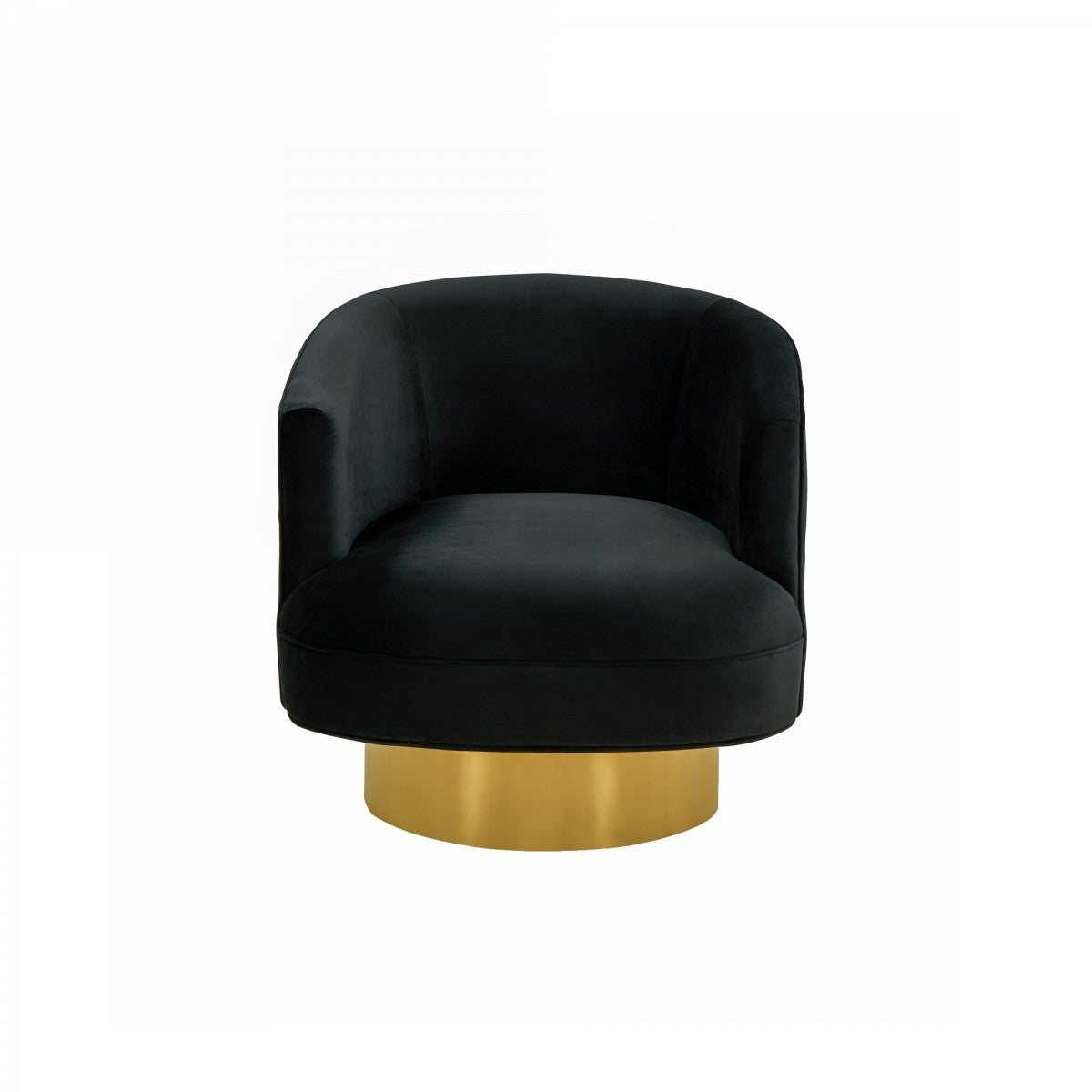 Modern Black and Gold Velvet Accent Chair By Homeroots | Accent Chairs | Modishstore - 2