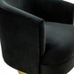 Modern Black and Gold Velvet Accent Chair By Homeroots | Accent Chairs | Modishstore - 6