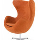 Stylish Mid Century Dark Orange Fabric Swivel Accent Chair By Homeroots | Accent Chairs | Modishstore - 2