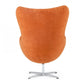 Stylish Mid Century Dark Orange Fabric Swivel Accent Chair By Homeroots | Accent Chairs | Modishstore - 4