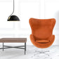 Stylish Mid Century Dark Orange Fabric Swivel Accent Chair By Homeroots | Accent Chairs | Modishstore