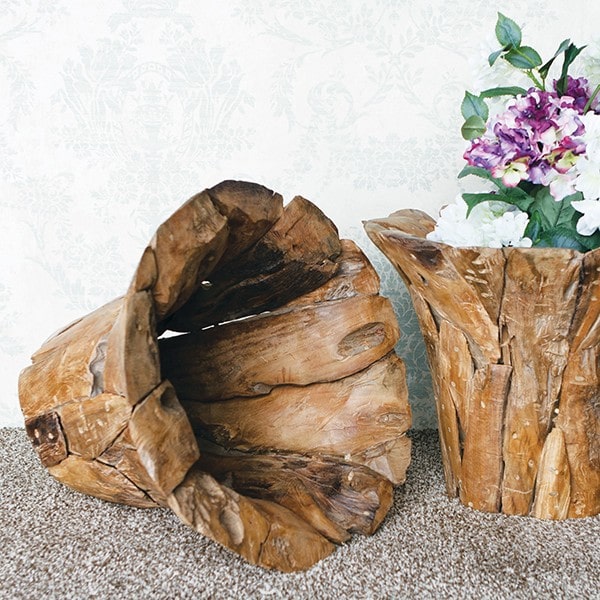 Garden Age Supply Harini Driftwood Pot Set of 2 | Planters, Troughs & Cachepots | Modishstore-2