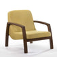 31" Gold and Walnut Retro Modern Wood Armchair By Homeroots | Accent Chairs | Modishstore - 2