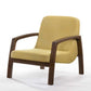 31" Gold and Walnut Retro Modern Wood Armchair By Homeroots | Accent Chairs | Modishstore - 4