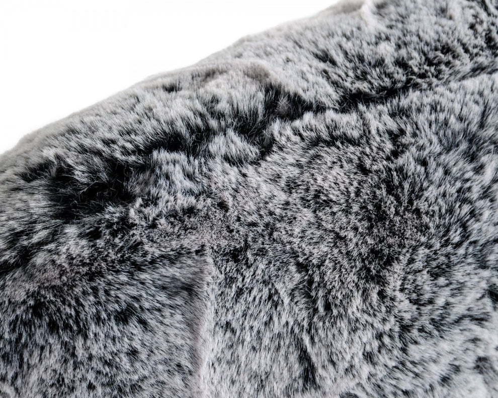 Mid Century Glam Grey Faux Fur Accent Chair By Homeroots | Accent Chairs | Modishstore - 5