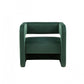 Modern Green Velvet U Shaped Chair By Homeroots | Accent Chairs | Modishstore - 2