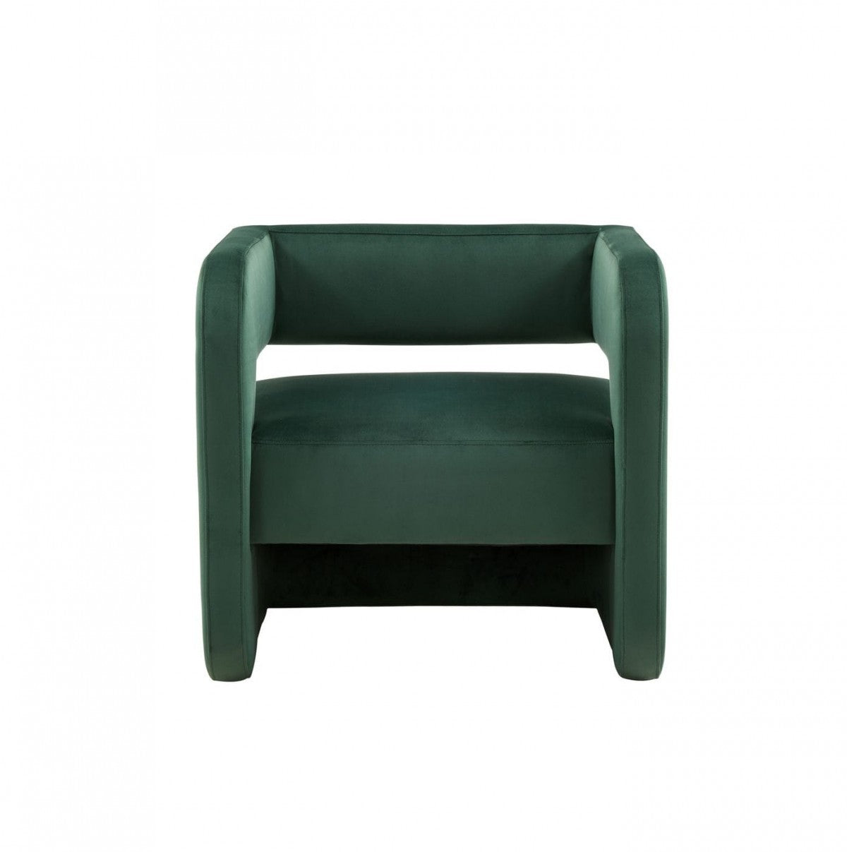 Modern Green Velvet U Shaped Chair By Homeroots | Accent Chairs | Modishstore - 2