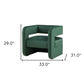 Modern Green Velvet U Shaped Chair By Homeroots | Accent Chairs | Modishstore - 6