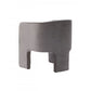 28" Contemporary Dark Gray Velvet Three Legged Chair By Homeroots | Accent Chairs | Modishstore - 4