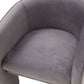 28" Contemporary Dark Gray Velvet Three Legged Chair By Homeroots | Accent Chairs | Modishstore - 5