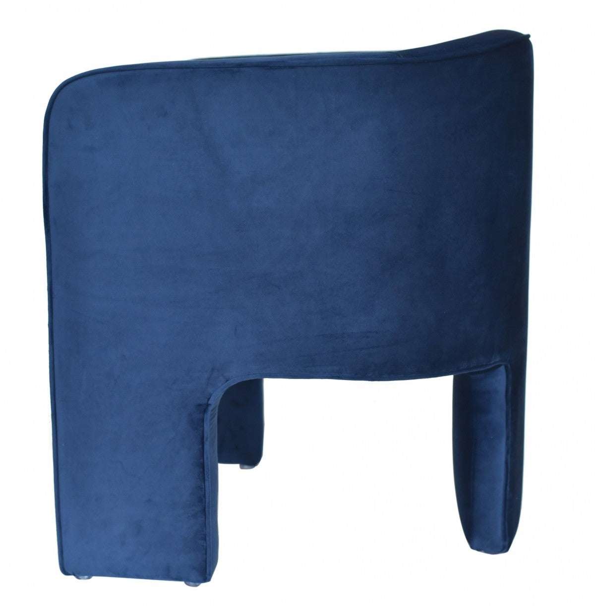 28" Contemporary Royal Blue Gray Velvet Three Legged Chair By Homeroots | Accent Chairs | Modishstore - 3