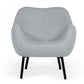 28" Modern Grey Linen Fabric Chunky Wingback Chair By Homeroots | Accent Chairs | Modishstore - 2