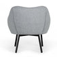 28" Modern Grey Linen Fabric Chunky Wingback Chair By Homeroots | Accent Chairs | Modishstore - 4