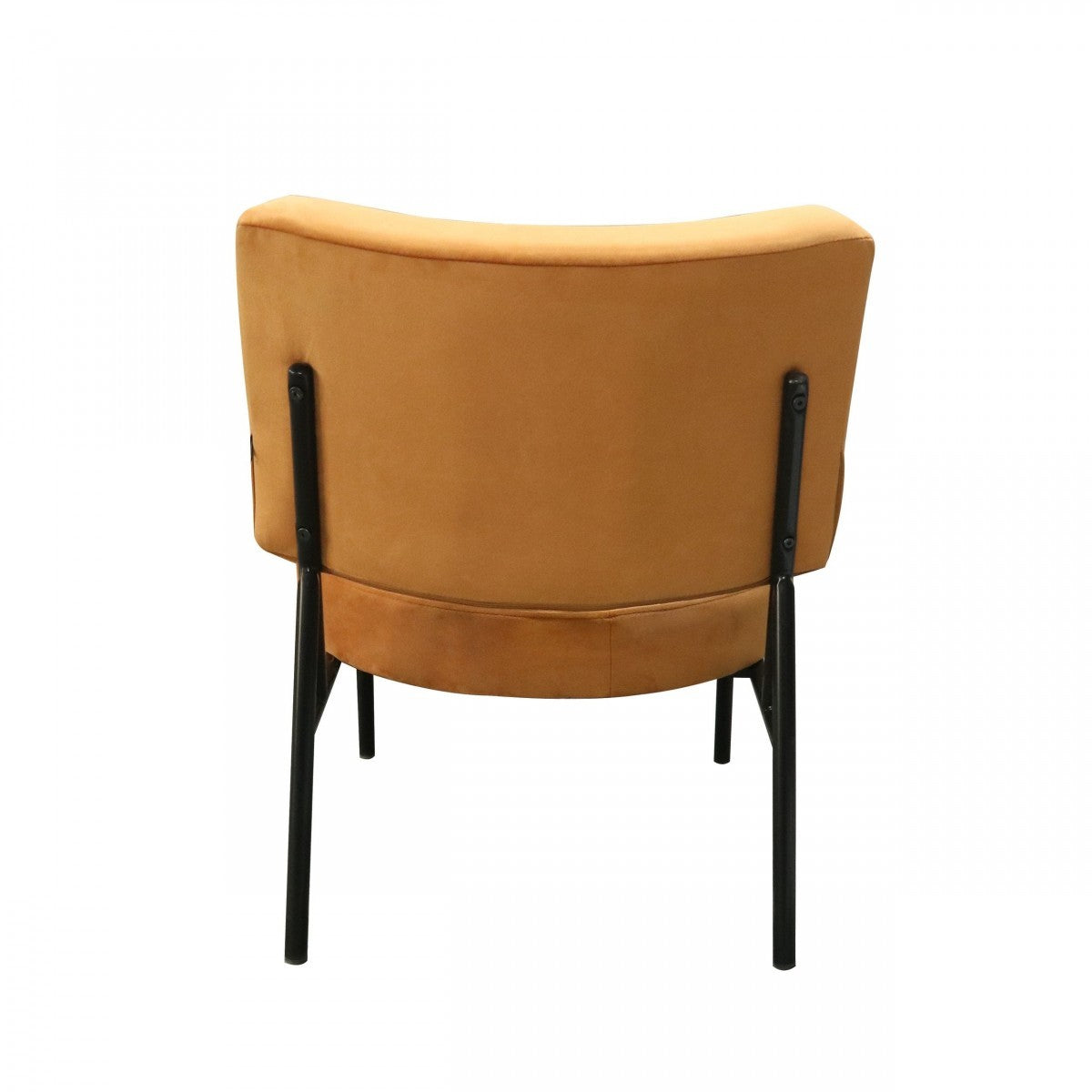 32" Orange Contemporary Rectangle and Circle Accent Chair By Homeroots | Accent Chairs | Modishstore - 5