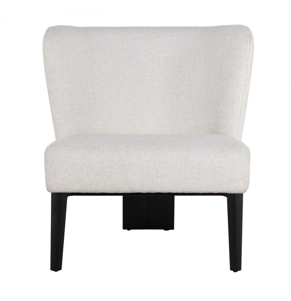 White Faux Leather Wingback Accent Chair By Homeroots | Accent Chairs | Modishstore - 3