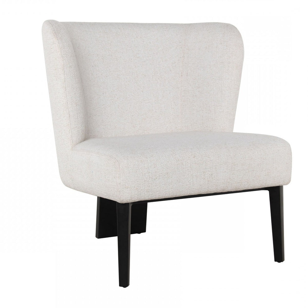 White Faux Leather Wingback Accent Chair By Homeroots | Accent Chairs | Modishstore - 5