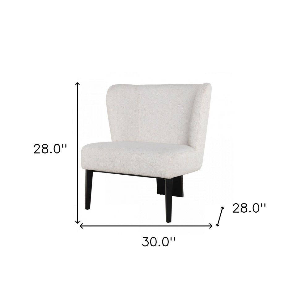 White Faux Leather Wingback Accent Chair By Homeroots | Accent Chairs | Modishstore - 8