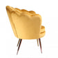 34" Modern Golden Seashell Accent Chair By Homeroots | Accent Chairs | Modishstore - 2