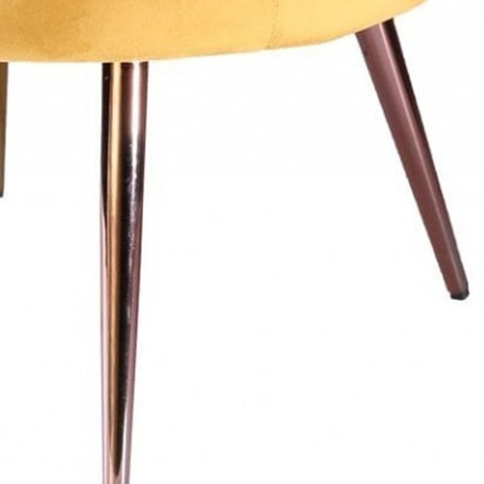 34" Modern Golden Seashell Accent Chair By Homeroots | Accent Chairs | Modishstore - 5